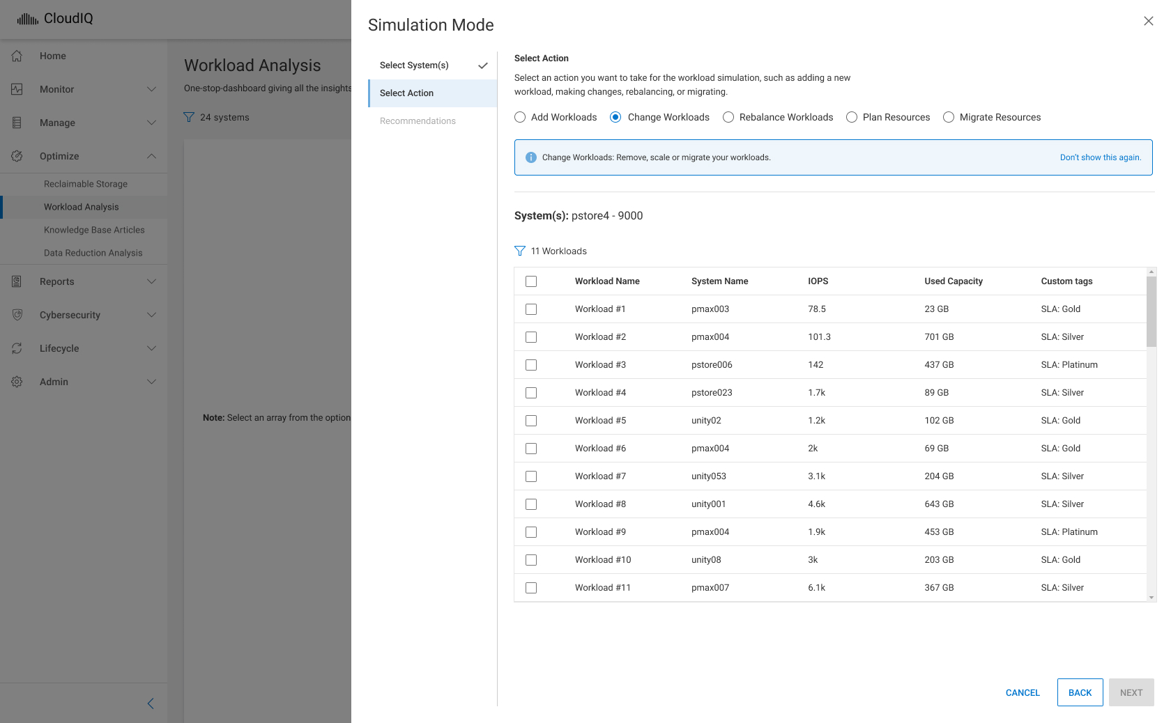 Change Workloads Case Study